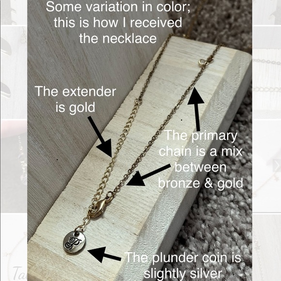 New on card with possible defects - Plunder Tabbi Gold Necklace/Choker - Picture 10 of 10